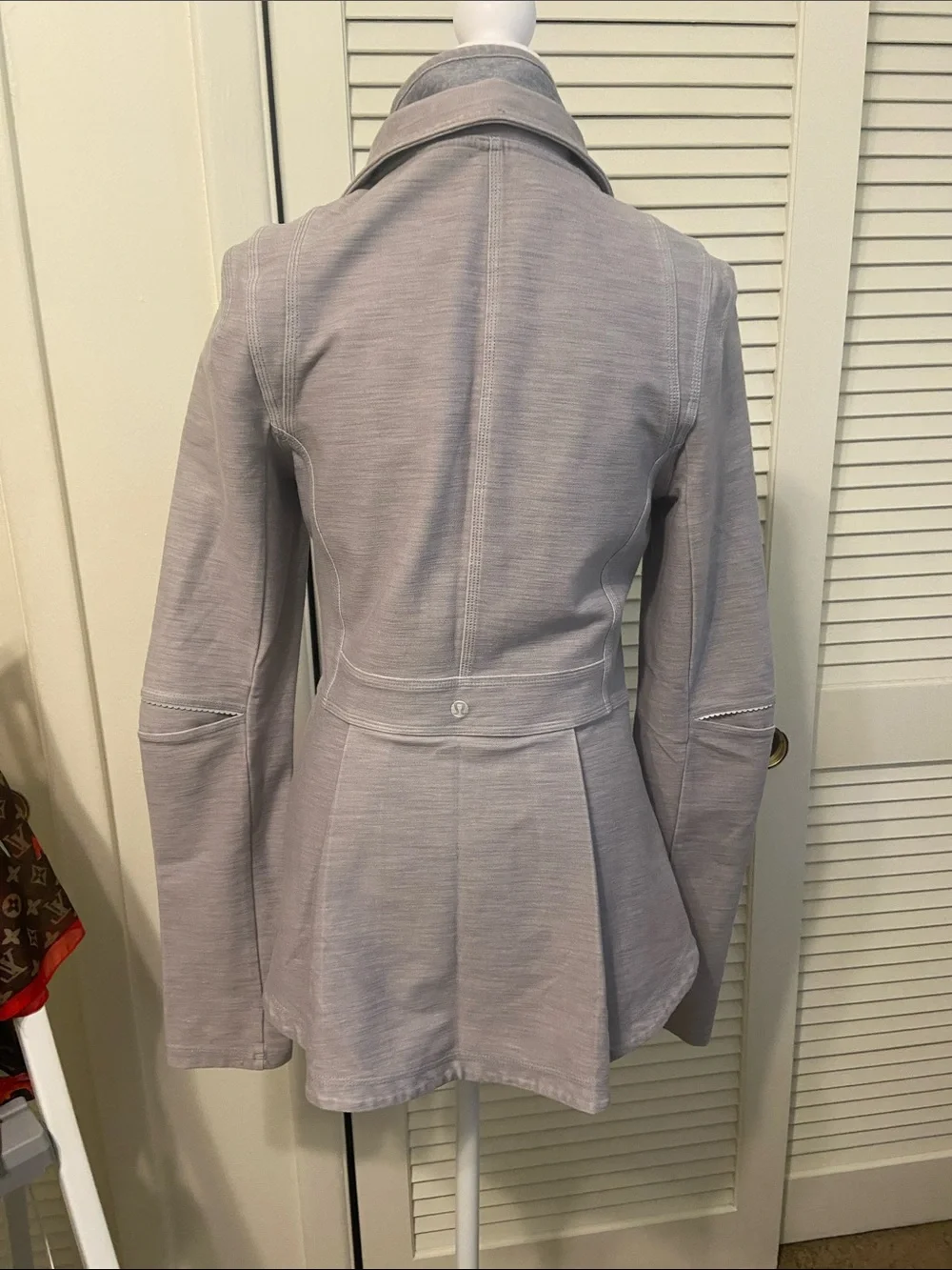 lululemon athletica Light Gray Asymmetric Zip Jacket